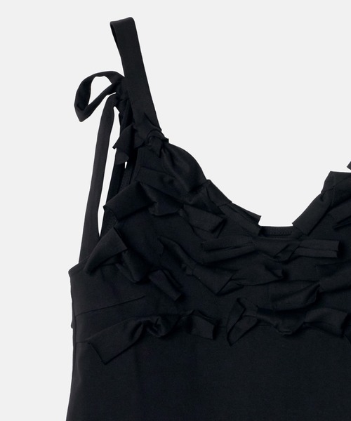 LE CIEL BLEU（ルシェルブルー）の「ボウジャージーキャミトップ / Bow Jersey Cami Top（Tシャツ/カットソー・レディース・ブラック/オフホワイト・38/36）」の20枚目の写真