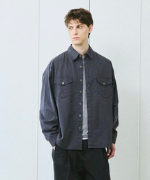 BER DE NOIR（ベールドノワール）の「アッシュバイオレットウォッシュドツーポケットシャツ（シャツ/ブラウス）」