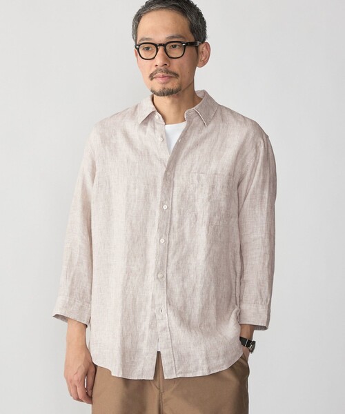 SHIPS(シップス)の「SHIPS: RAYMOND レギュラーカラー 7スリーブ シャツ(シャツ/ブラウス・メンズ・ロイヤルブルー/ベージュ・X-LARGE/LARGE/MEDIUM/SMALL)」の10枚目の写真