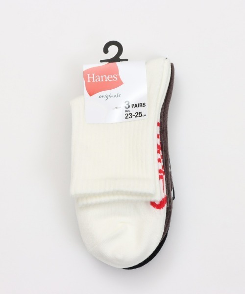 HANES(ヘインズ)の「【Hanes/ヘインズ】レディース 【3足組】Hanes originals スニーカーインソックス(ソックス/靴下・レディース・その他1・SMALL)」の4枚目の写真
