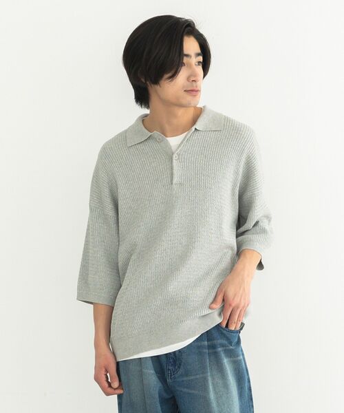 透かし編み半袖ニットポロシャツ（ニット/セーター）｜CRAFT STANDARD
