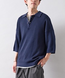 CRAFT STANDARD BOUTIQUE | 透かし編み半袖ニットポロシャツ(ニット/セーター)