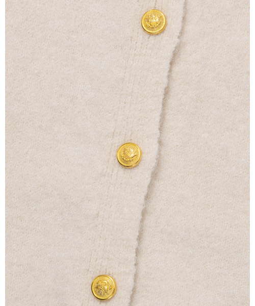 MOAA(モア)の「Gold Button Round-Neck Knit Cardigan (IVORY)(カーディガン/ボレロ・レディース・その他・FREE)」の7枚目の写真