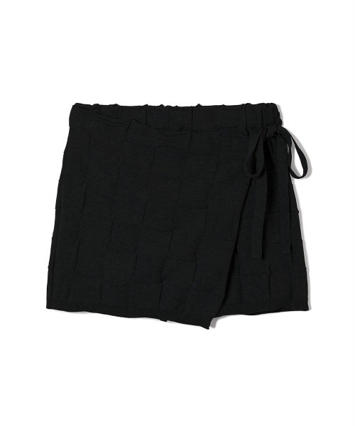 soduk(スドーク)の「wrapping knit shorts(その他パンツ・レディース・ネイビー/ブラック系/グレー系・ONE SIZE)」の1枚目の写真