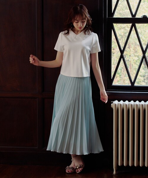 TOCCA（トッカ）の「PLEATS RHAPSODY スカート（スカート・レディース・ライトグリーン系/ピンク系・0/4）」の2枚目の写真