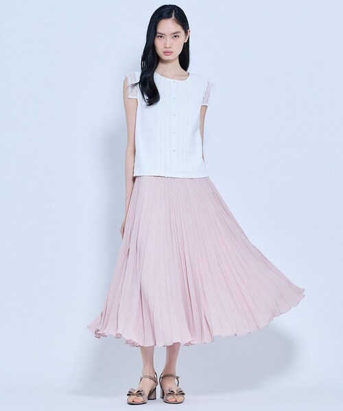 TOCCA（トッカ）の「PLEATS RHAPSODY スカート（スカート・レディース・ライトグリーン系/ピンク系・0/4）」の9枚目の写真