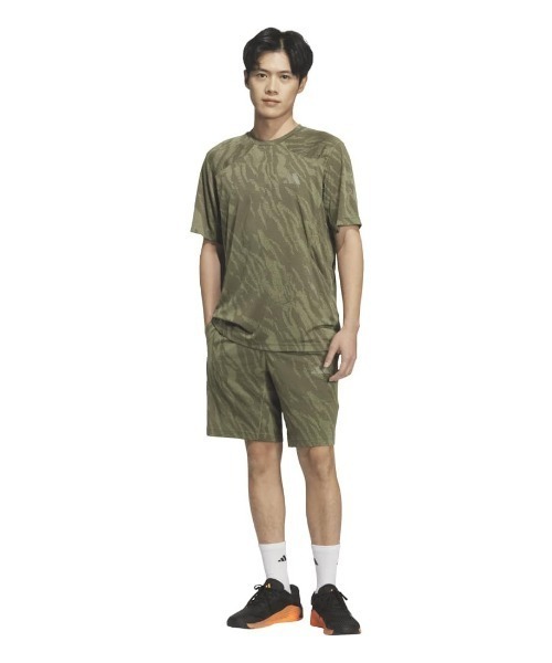 adidas(アディダス)の「アディダス adidas テック エッセンシャルズ クール タッチ レギュラーフィット カモ AOP 半袖Tシャツ(Tシャツ/カットソー・メンズ・ブルー/オリーブ/ダークグレー・M/L/LL/3L/S)」の5枚目の写真