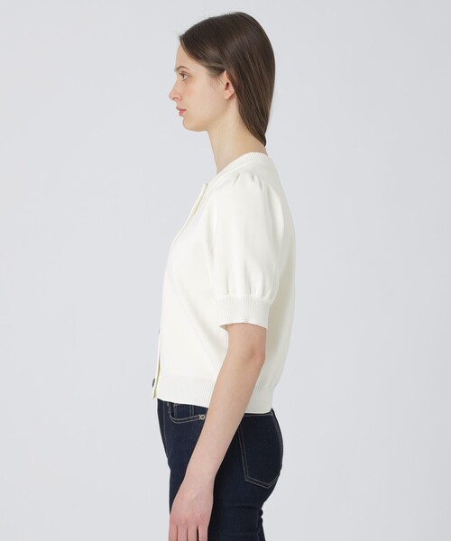 BLUE LABEL CRESTBRIDGE（ブルーレーベルクレストブリッジ）の「【一部店舗限定】ショートカーディガン（ニット/セーター・レディース・オフホワイト/ダークネイビー・40/38）」の10枚目の写真