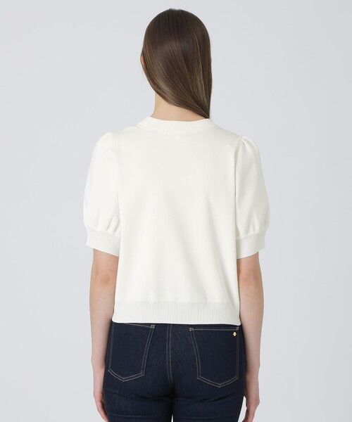 BLUE LABEL CRESTBRIDGE（ブルーレーベルクレストブリッジ）の「【一部店舗限定】ショートカーディガン（ニット/セーター・レディース・オフホワイト/ダークネイビー・40/38）」の9枚目の写真