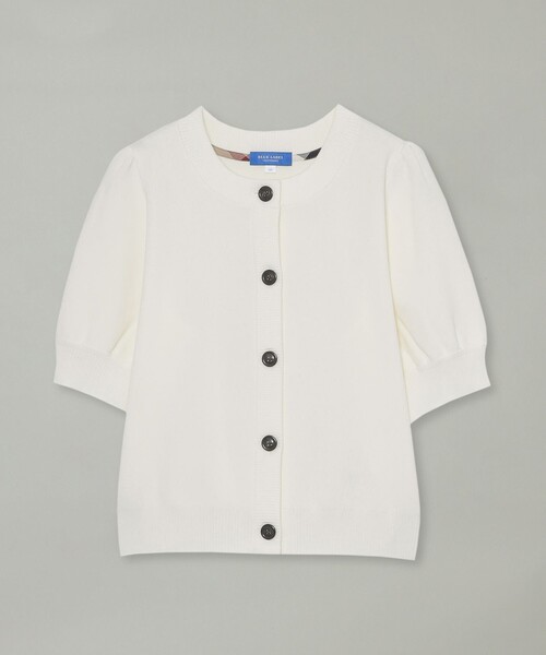 BLUE LABEL CRESTBRIDGE（ブルーレーベルクレストブリッジ）の「【一部店舗限定】ショートカーディガン（ニット/セーター・レディース・オフホワイト/ダークネイビー・40/38）」の8枚目の写真