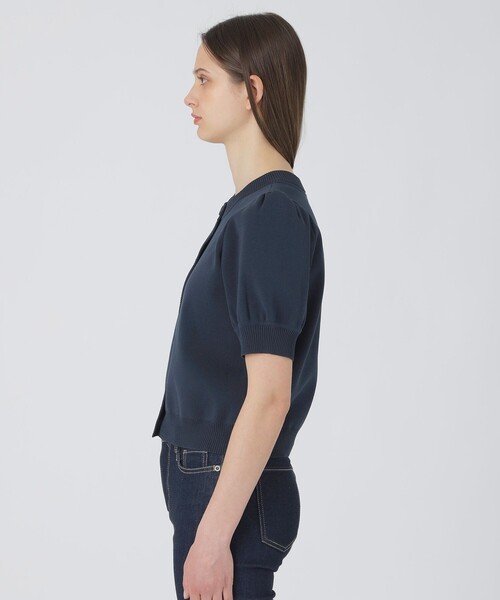 BLUE LABEL CRESTBRIDGE（ブルーレーベルクレストブリッジ）の「【一部店舗限定】ショートカーディガン（ニット/セーター・レディース・オフホワイト/ダークネイビー・40/38）」の5枚目の写真
