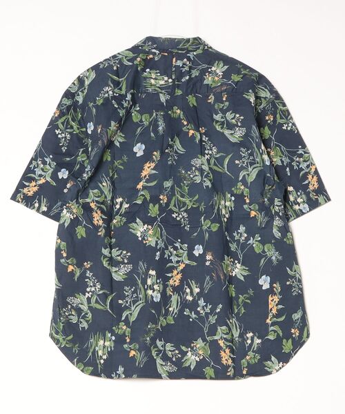quadro(クオドロ)の「ローン花柄pt BD半袖シャツ(Tシャツ/カットソー・メンズ・ネイビー・MEDIUM/LARGE)」の13枚目の写真