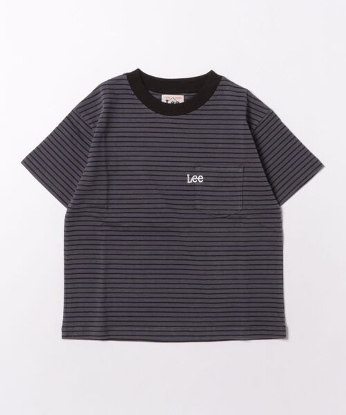 Lee（リー）の「Lee/リー【110-150cm】Leeロゴ ポケットTシャツ（Tシャツ/カットソー・キッズ・チャコール/ホワイト/ブラウン・110/120/130/140/150）」の2枚目の写真