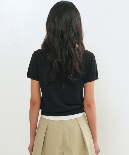GENERAL IDEA（ジェネラルアイデア）の「【GENERAL IDEA】レイヤード エッセンシャル ハーフプルオーバー / LAYERED ESSENTIAL HALF PULLOVER（ニット/セーター・レディース・ブラック/ベージュ/ピンク/アイボリー/サンドベージュ・S/M/L）」の19枚目の写真