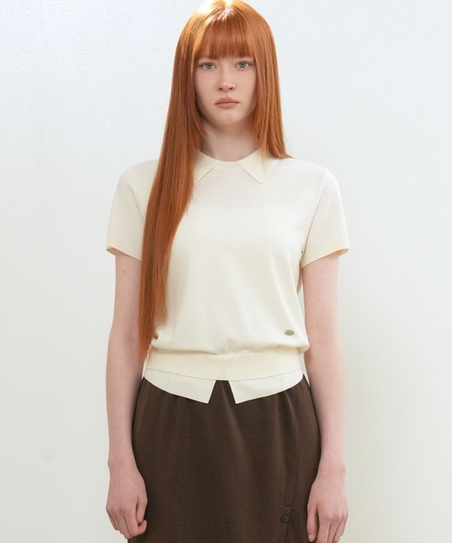 GENERAL IDEA（ジェネラルアイデア）の「【GENERAL IDEA】レイヤード エッセンシャル ハーフプルオーバー / LAYERED ESSENTIAL HALF PULLOVER（ニット/セーター・レディース・ブラック/ベージュ/ピンク/アイボリー/サンドベージュ・S/M/L）」の22枚目の写真