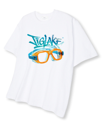 スイミングゴーグル オーバーサイズ 半袖Tシャツ ホワイト
