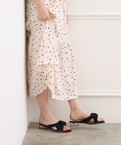 ESPERANZA(エスペランサ)の「リボンクリアヒールサンダル(サンダル・レディース・ブラック系8/シルバー系2/ブラック系2/ブルー系2/ホワイト系9・S/M/L/LL)」の18枚目の写真