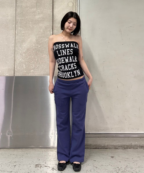 Oriens JOURNAL STANDARD（オリエンス ジャーナルスタンダード）の「1967 スウェットフレアパンツ（スウェットパンツ・レディース・パープル/グリーン・FREE）」の16枚目の写真