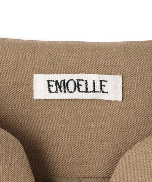 EMOELLE(エモエレ)の「【EMOELLE】スリットネックハーフスリーブジャケット(ノーカラージャケット・レディース・ブラック系その他/ベージュ・FREE)」の19枚目の写真