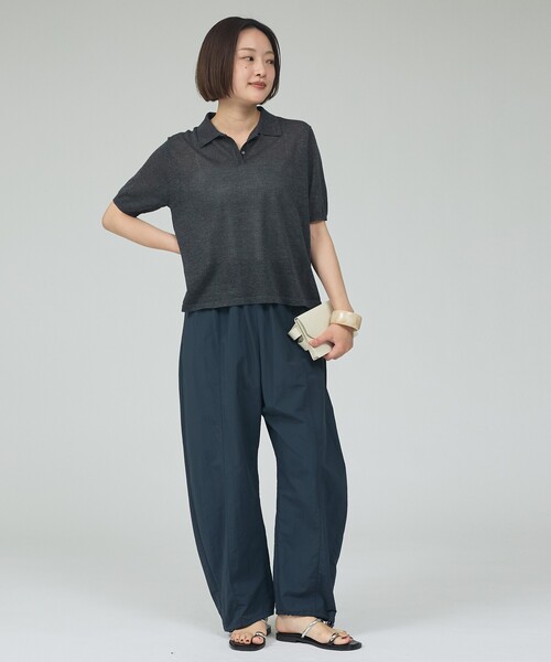 qualite(カリテ)の「ラメポロニットTシャツ 春服 夏服 オフィスカジュアル シアー(Tシャツ/カットソー・レディース・シルバー/ブラウン/チャコールグレー/その他・フリー)」の16枚目の写真