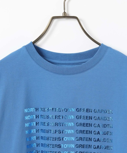 GLOBAL WORK(グローバルワーク)の「ヘビロッT箔プリント/665698(Tシャツ/カットソー・レディース・ブルー/ダークグレー/ベージュ/ライトイエロー・MEDIUM/LARGE)」の6枚目の写真