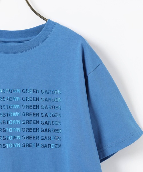 GLOBAL WORK(グローバルワーク)の「ヘビロッT箔プリント/665698(Tシャツ/カットソー・レディース・ブルー/ダークグレー/ベージュ/ライトイエロー・MEDIUM/LARGE)」の7枚目の写真