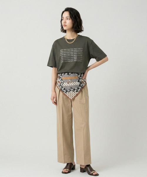 GLOBAL WORK(グローバルワーク)の「ヘビロッT箔プリント/665698(Tシャツ/カットソー・レディース・ブルー/ダークグレー/ベージュ/ライトイエロー・MEDIUM/LARGE)」の15枚目の写真