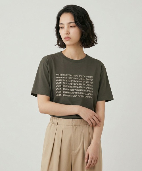 GLOBAL WORK(グローバルワーク)の「ヘビロッT箔プリント/665698(Tシャツ/カットソー・レディース・ブルー/ダークグレー/ベージュ/ライトイエロー・MEDIUM/LARGE)」の17枚目の写真