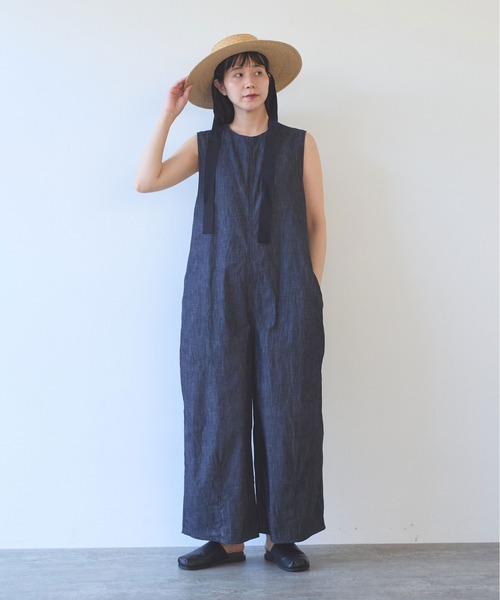 yuni(ユニ )の「コットンライトオンス denim オールインワン(つなぎ/オールインワン・レディース・ネイビー・M/S)」の1枚目の写真