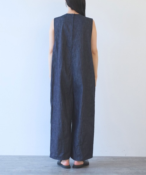 yuni(ユニ )の「コットンライトオンス denim オールインワン(つなぎ/オールインワン・レディース・ネイビー・M/S)」の9枚目の写真