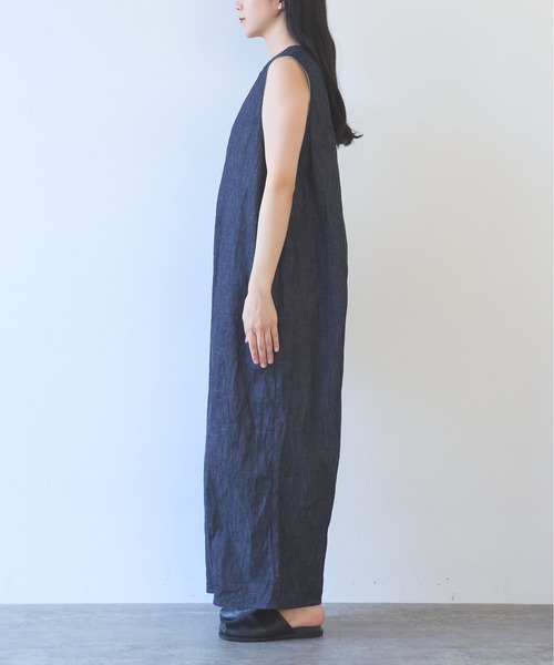 yuni(ユニ )の「コットンライトオンス denim オールインワン(つなぎ/オールインワン・レディース・ネイビー・M/S)」の8枚目の写真