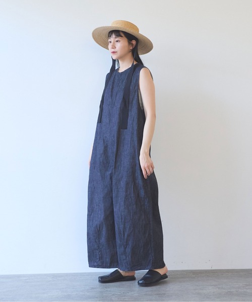 yuni(ユニ )の「コットンライトオンス denim オールインワン(つなぎ/オールインワン・レディース・ネイビー・M/S)」の3枚目の写真