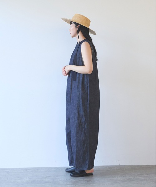 yuni(ユニ )の「コットンライトオンス denim オールインワン(つなぎ/オールインワン・レディース・ネイビー・M/S)」の4枚目の写真