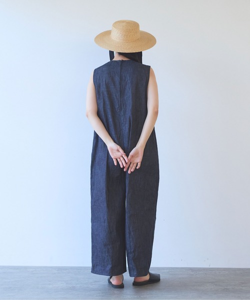 yuni(ユニ )の「コットンライトオンス denim オールインワン(つなぎ/オールインワン・レディース・ネイビー・M/S)」の5枚目の写真