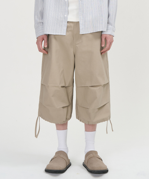 TOFFEE(トフィー)の「リップストップコットンバミューダパンツ (ベージュ)(その他パンツ・メンズ・その他・MEDIUM/LARGE/SMALL/X-LARGE)」の1枚目の写真