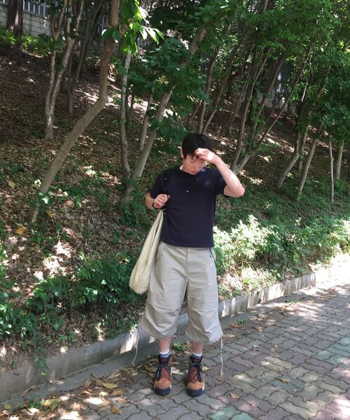 TOFFEE(トフィー)の「リップストップコットンバミューダパンツ (ベージュ)(その他パンツ・メンズ・その他・MEDIUM/LARGE/SMALL/X-LARGE)」の9枚目の写真