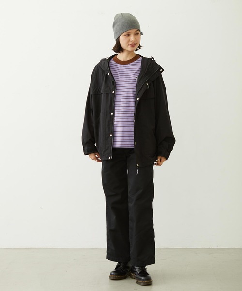MILKFED.(ミルクフェド)の「BAR LOGO MOUNTAIN JACKET(マウンテンパーカー・レディース・ベージュ/ブラック/ライトブルー・S/M)」の7枚目の写真