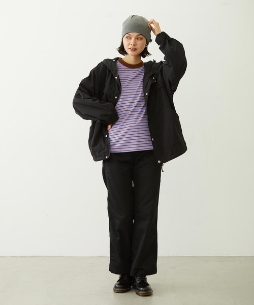 MILKFED.(ミルクフェド)の「BAR LOGO MOUNTAIN JACKET(マウンテンパーカー・レディース・ベージュ/ブラック/ライトブルー・S/M)」の9枚目の写真