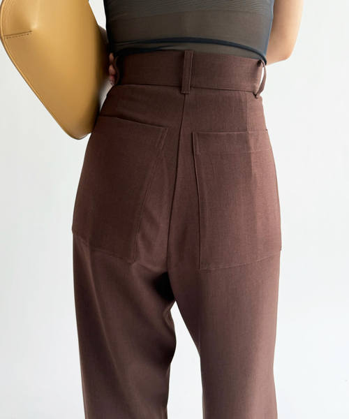 EDIT. FOR LULU(エディットフォールル)の「【Hella/ヘラ】pintuck wide pants(スラックス・レディース・ブラウン・38/36)」の16枚目の写真