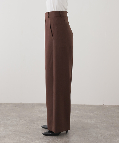 EDIT. FOR LULU(エディットフォールル)の「【Hella/ヘラ】pintuck wide pants(スラックス・レディース・ブラウン・38/36)」の4枚目の写真