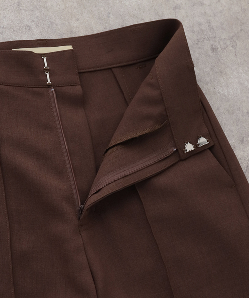 EDIT. FOR LULU(エディットフォールル)の「【Hella/ヘラ】pintuck wide pants(スラックス・レディース・ブラウン・38/36)」の9枚目の写真
