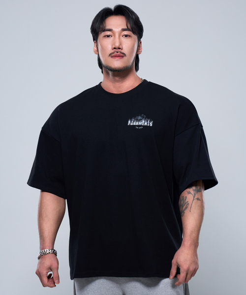 PHYSICAL GARMENTS（フィジカルガーメンツ）の「P2501 コットンメッシュスモークジャイアント半袖 [2 COLOR]（Tシャツ/カットソー・メンズ・ブラック/ホワイト・MEDIUM/LARGE/X-LARGE/XX-LARGE）」の8枚目の写真