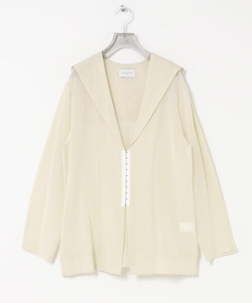 URBAN RESEARCH(アーバンリサーチ)の「new basic SHEER VOILE SAILOR SHIRTS(シャツ/ブラウス・レディース・アイボリー/ブラック・FREE)」の2枚目の写真