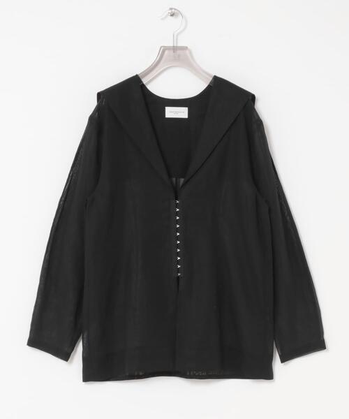 URBAN RESEARCH(アーバンリサーチ)の「new basic SHEER VOILE SAILOR SHIRTS(シャツ/ブラウス・レディース・アイボリー/ブラック・FREE)」の12枚目の写真