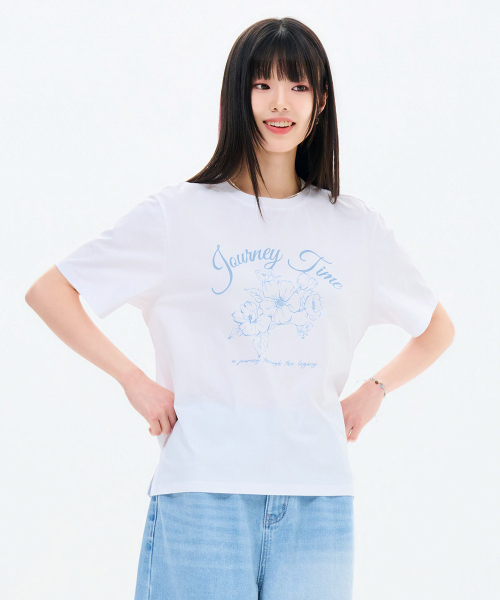 CHASECULT(チェイスカルト)の「レディースクールフラワーグラフィック半袖Tシャツ-FCRG5872E01(Tシャツ/カットソー・レディース・ホワイト・90/85)」の3枚目の写真
