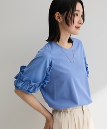 袖フリルプルオーバー