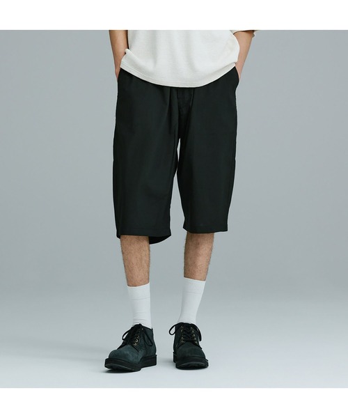 GOLD（ゴールド）の「GOLD / ゴールド：SILK NEP WEATHER CLOTH WIDE SHORTS：26A-GL52629[MUS]（その他パンツ・メンズ・ブラック系その他・M）」の10枚目の写真