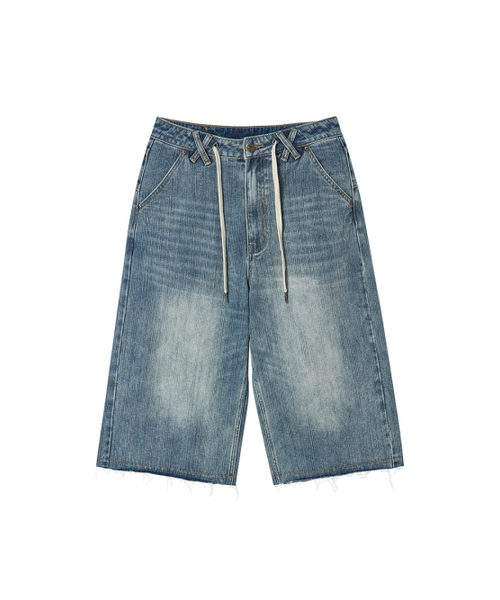 NYXX(エヌワイエックスエックス)の「STRING CAPRI DENIM PANTS BLUE(デニムパンツ・レディース・その他・MEDIUM/SMALL)」の2枚目の写真
