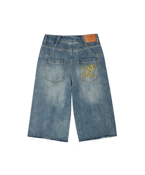 NYXX(エヌワイエックスエックス)の「STRING CAPRI DENIM PANTS BLUE(デニムパンツ・レディース・その他・MEDIUM/SMALL)」の3枚目の写真