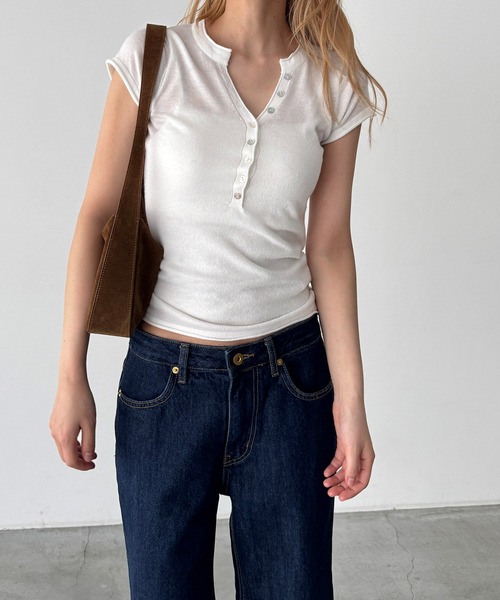 CANAL JEAN（キャナルジーン）の「El mar　レーヨン混スキッパーニット（ニット/セーター・レディース・アイボリー/グレー/ブラック・ONE SIZE）」の2枚目の写真